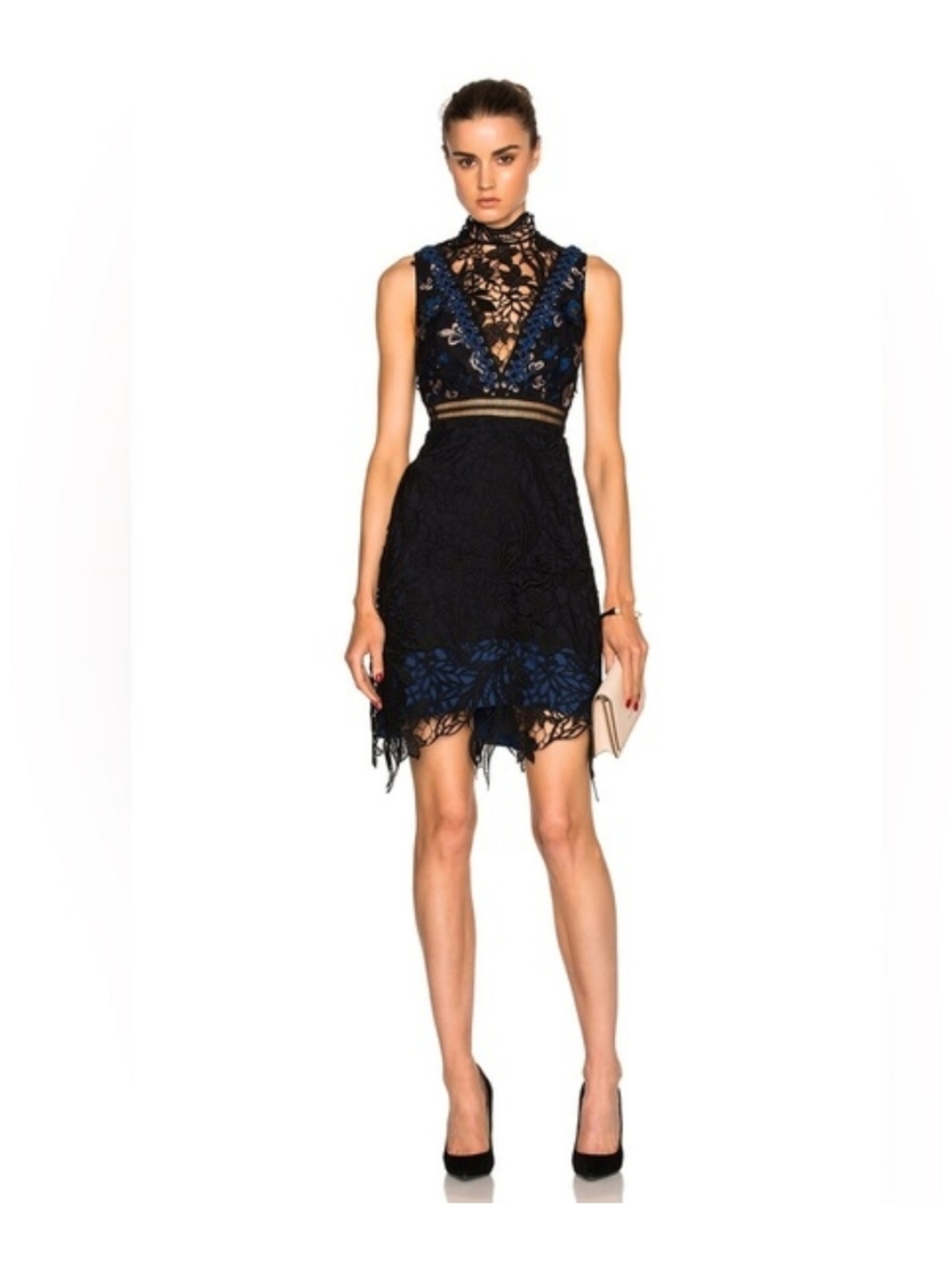 Self-Portrait Clementine  Black Lace Dress Size 8 - Picture 3 of 16
